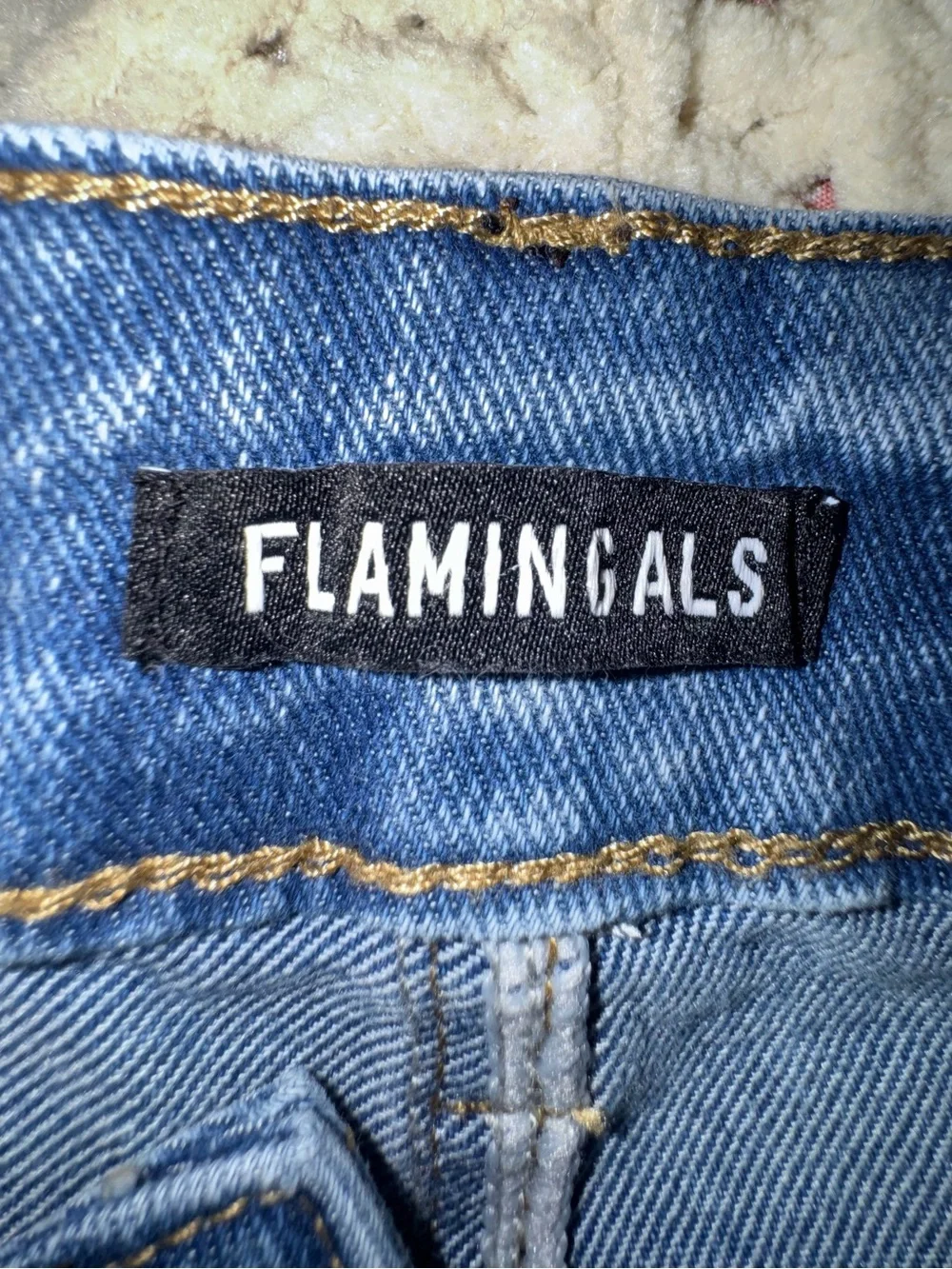 Flamingals Raw Frayed Waist Bermuda Denim Shorts NWT Size XS